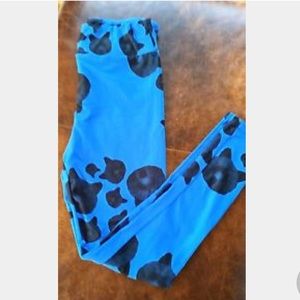 LuLaRoe blue bear leggings OS